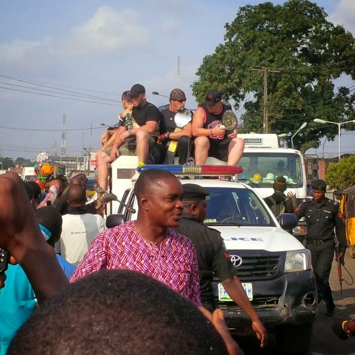 3 Popular Wrestler Hulk Hogan In Ladipo Mushin Lagos (See Photo)