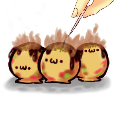 かわいい たこ焼き 食べる イラスト
