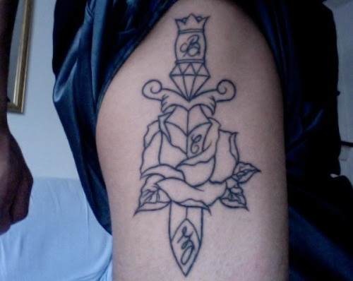 tattoos on hip thigh. First tattoo, this tattoo is