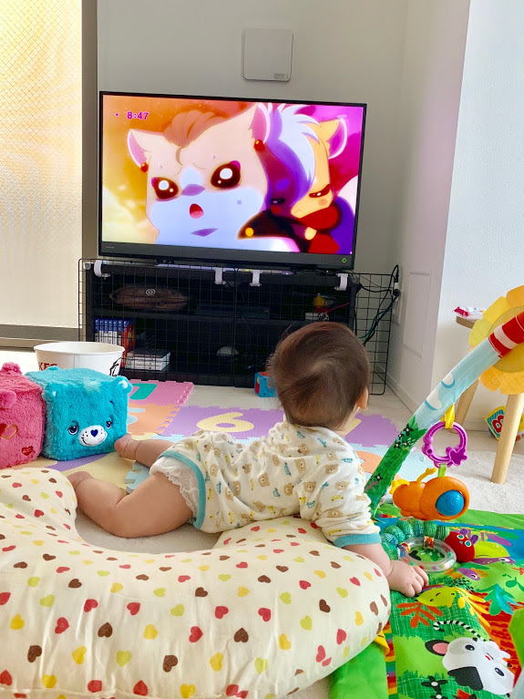 100均のグッズだけ使用 赤ちゃんのテレビ台付近のいたずら防止対策をしました