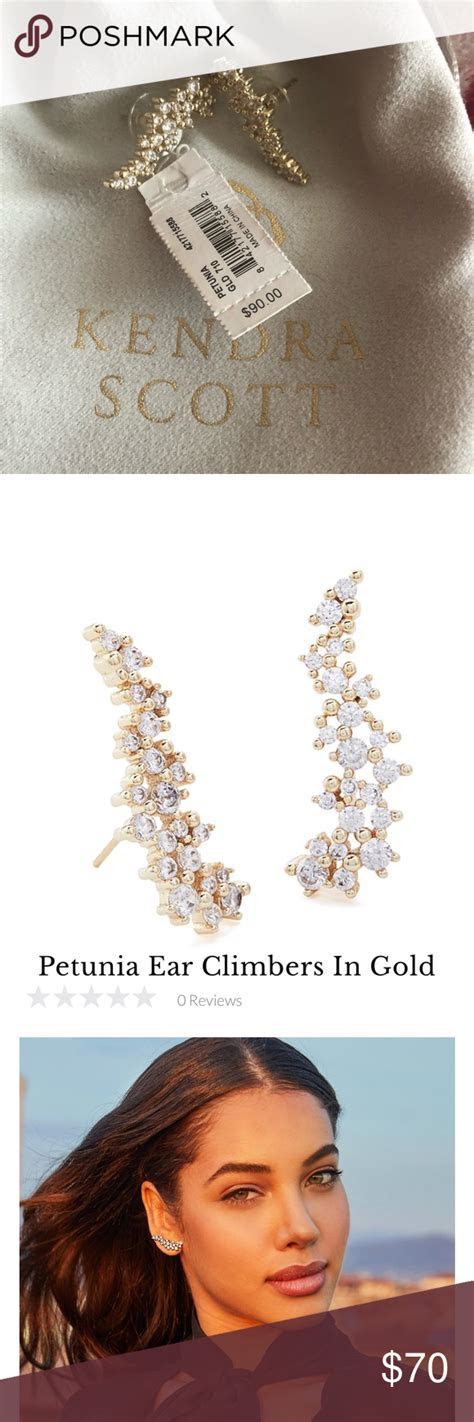 Buy kendra scott jae star ear climber earrings mixed metal one size: NEW KENDRA Scott Petunia ear climbers ð'' | Ear, Ear
