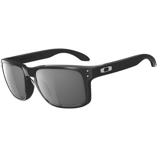 Oakley Holbrook Men's Polarized Lifestyle Casual Sunglasses/Eyewear - Color: Polished Black/Grey, Size: One Size Fits All