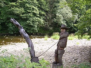 English: Good Catch. On the River Hodder fish ...