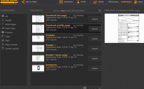 Download Mockup Builder — Online web prototyping wireframe tools, software