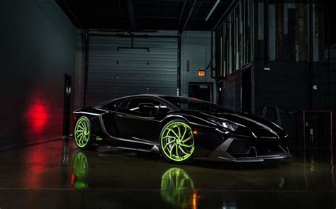 lamborghini aventador lp  supercar noir nuit hd fonds
