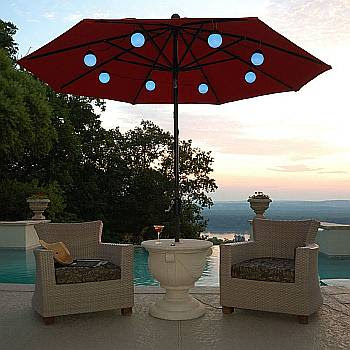 patio umbrella lights battery powered