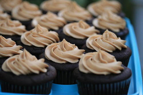 Chocolate Cupcakes with Peanut Butter Icing
