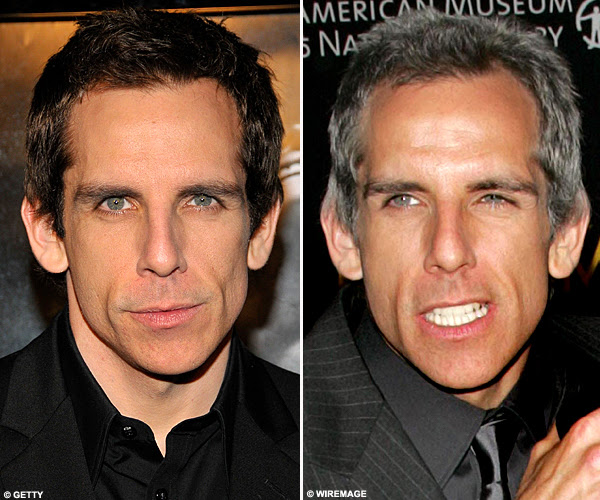 ben stiller wife. Dark side: Ben Stiller showed of his new chesnut locks at a LA premiere last 