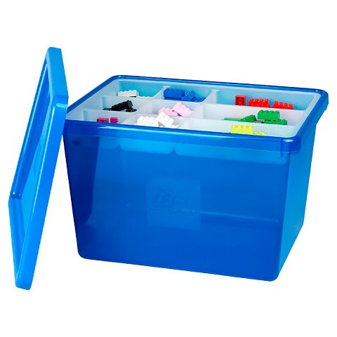 LEGO® Large Storage Bin with Sorting Tray  Blue product details page
