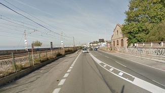 El punt quilomètric on hi ha hagut l'accident a l'N-II (Google Maps)