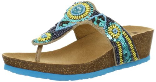 White Womens Biggy Sandal Turquoise
