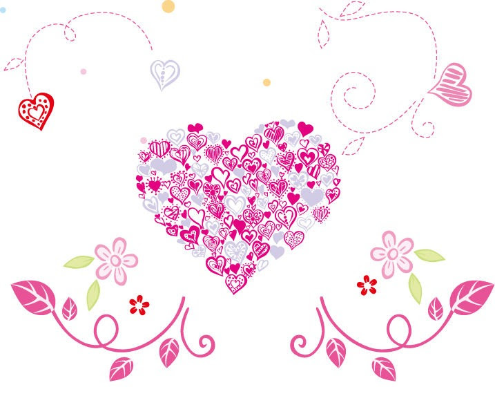 Download Free Beautiful Floral Heart Vector Illustration | Free ...