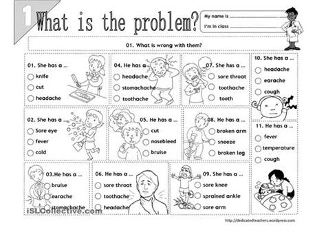  18 best images of health worksheets elementary school free printable