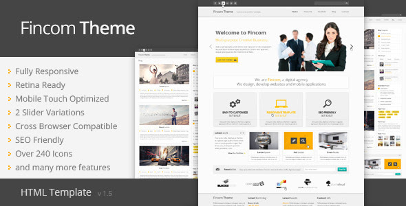 Fincom - Responsive HTML Template - Business Corporate