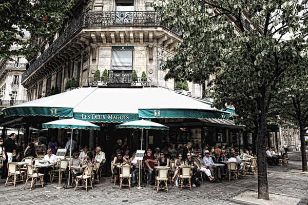Cafe Les Deux Magots Paris - John Brody Photography - Click for Larger Image - History summary by John Brody