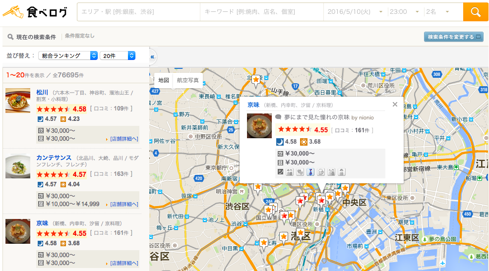後編 食べログはgoogleマップに駆逐されてしまうのだろうか Web興味ある人向け 東京フルスロットル