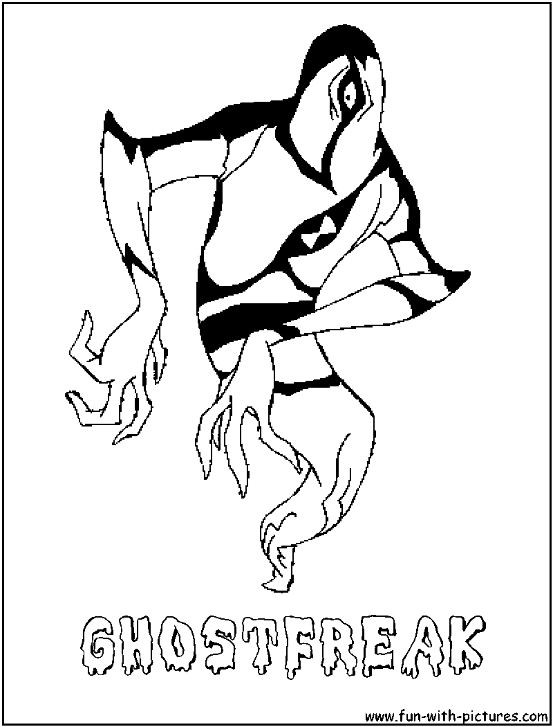 ben10 wildmutt coloring page ghostfreak coloring page