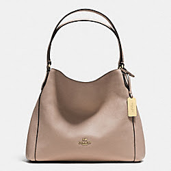 EDIE SHOULDER BAG 31 IN REFINED PEBBLE LEATHER - COACH f36464 - LIGHT GOLD/STONE