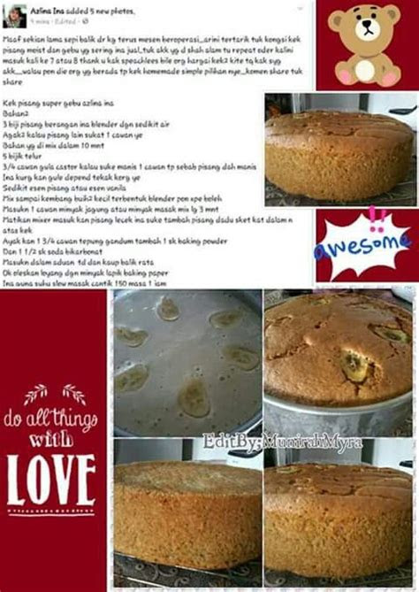 kek pisang ina azlina mufin cupcake cakecooking