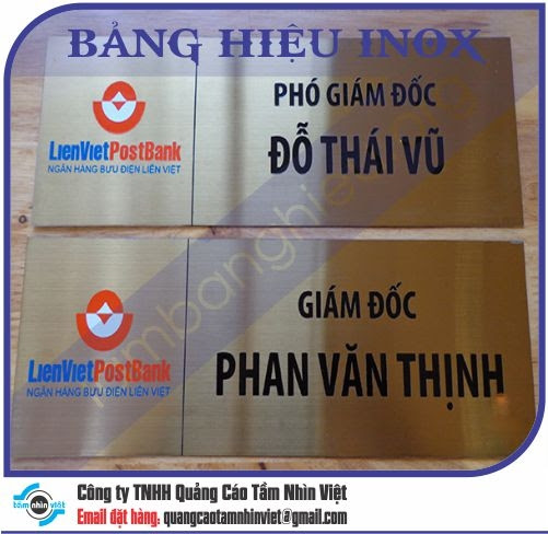 Mẫu bảng hiệu inox 003