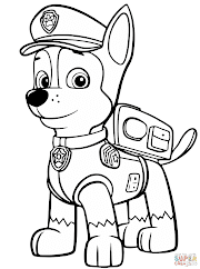 33+ Popular Inspiration Chase From Paw Patrol Coloring Pages