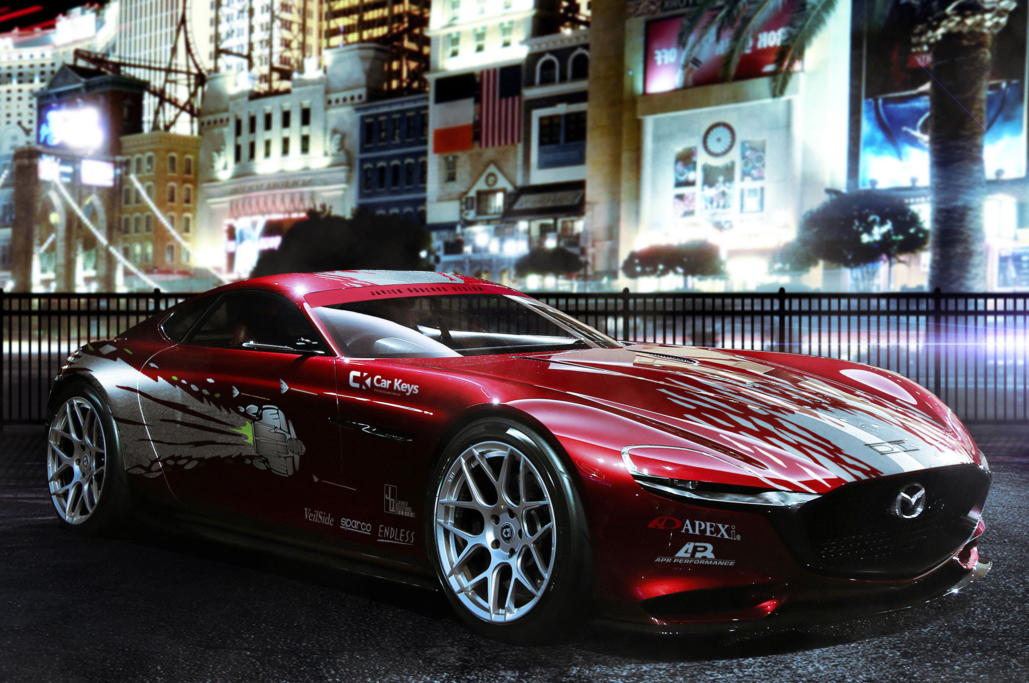 The Fast and the Furious modern renders Mazda RX 7 RX Vision concept