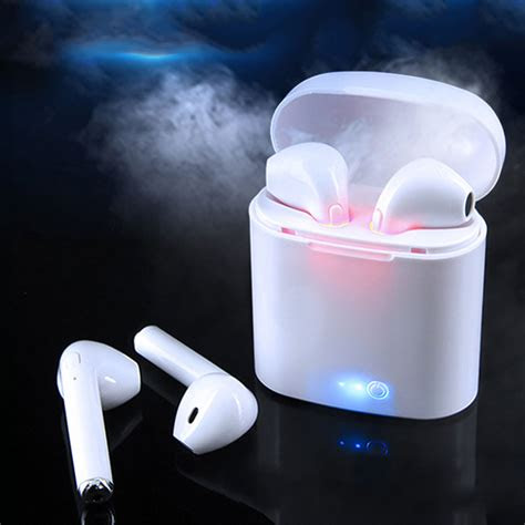 Choetech dual wireless charger with airpods and iphone. Wireless Headset Bluetooth Earpieces I7S Tws Earbuds Twins