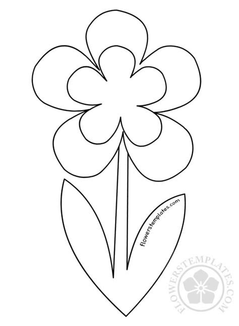  printable flower stem template flowers templates