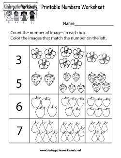  printable numbers worksheet number worksheets kindergarten kids math