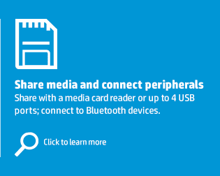 Share media and connect peripherals