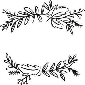 Download Silhouette Design Store - View Design #209900: floral stamp swag