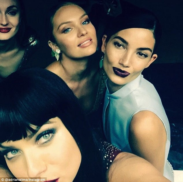 Having fun! On Monday evening, the gorgeous model shared a selfie from the Met Gala, ahead of the Marc Jacobs announcement
