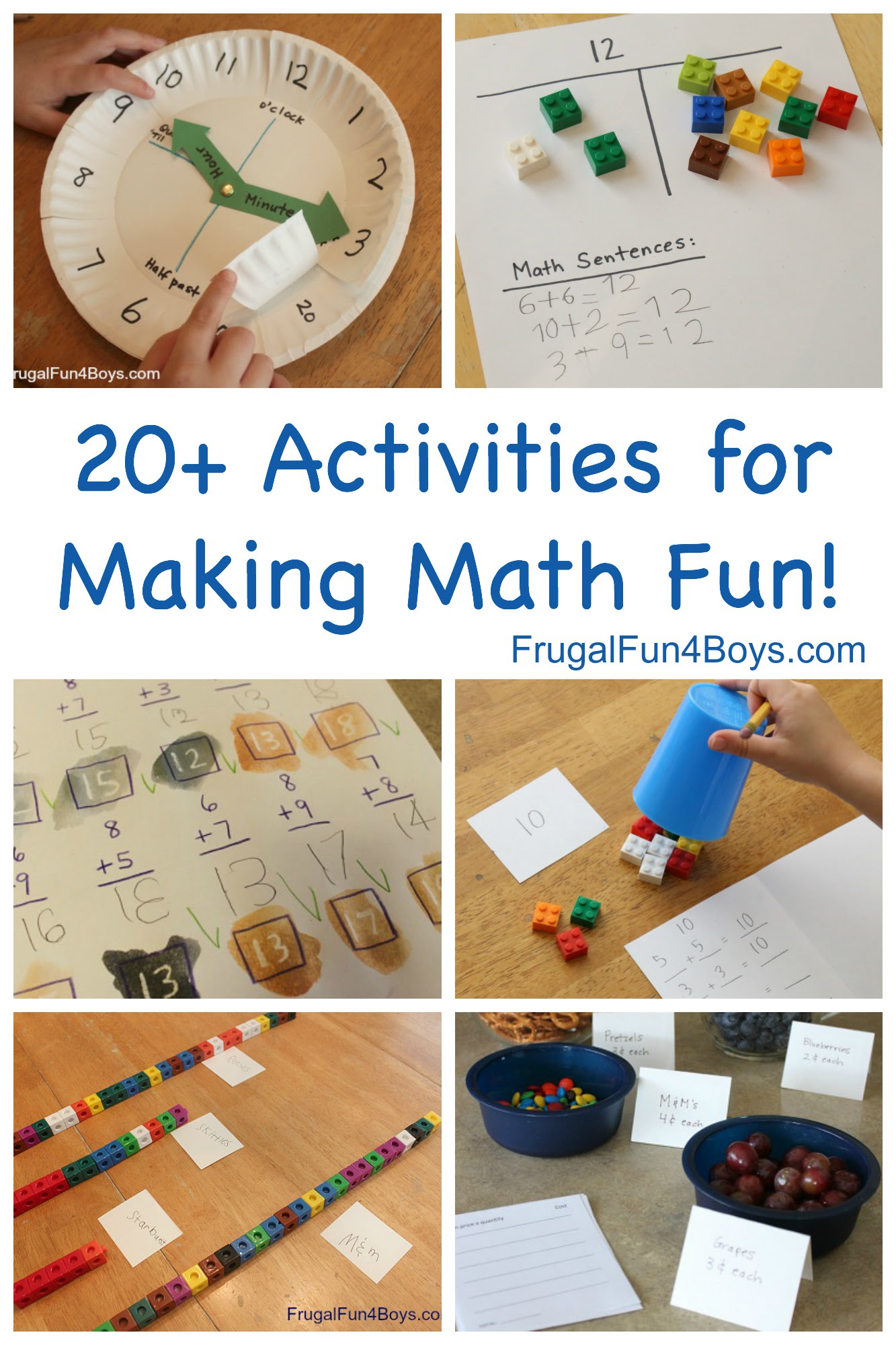 Hands on Math Activities for Making Elementary Math Fun! - Frugal Fun ...
