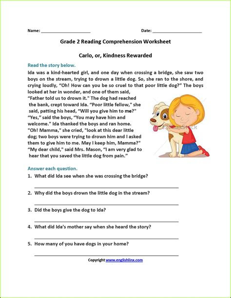  comprehension multiple choice comprehension year 4 worksheets worksheet