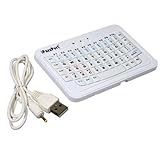 IpazzPort! Wireless Mini Portable bluetooth handheld keyboard white remote control of your iPad, PC, mobile phone!