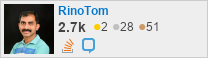 profile for RinoTom on Stack Exchange, a network of free, community-driven Q&A sites