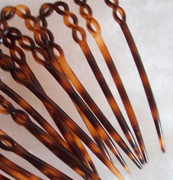 Hair And Tortoise. Faux Tortoise Hair Forks