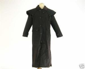 Campbell Cooper Australian Long Stockmans Wax Cotton Jacket - Black - Medium
