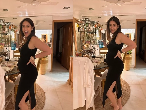 Ileana DCruz shares pictures of her baby bump in a stunning black outfit