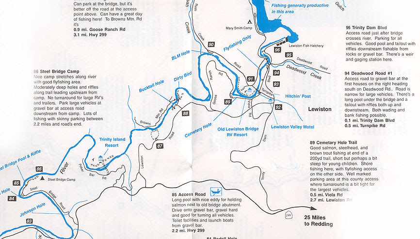Trinity River California Map River Maps