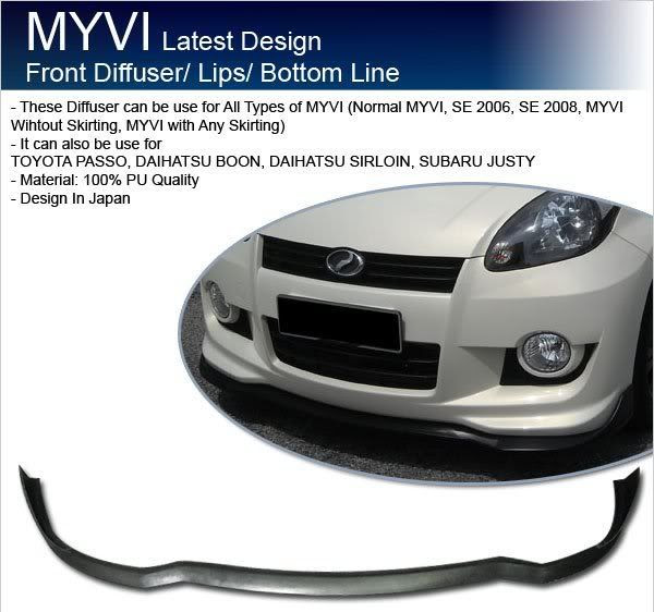 Buy PERODUA MYVI SE1, SE2 2007 - 2010 Front Diffuser/ Lips 