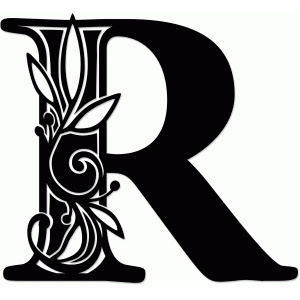 Download Silhouette Design Store - View Design #68631: vine monogram r