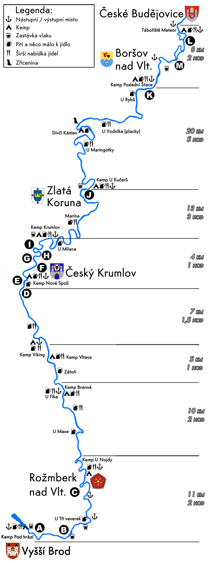 vltava mapa Půjčovna raftů a lodí Vltava | Vodácká mapa + jezy vltava mapa