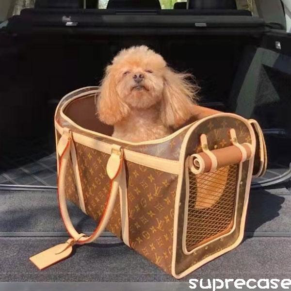 ルイヴィトン ペットキャリーバッグ モノグラム 犬 キャリーケース 猫キャリーバッグ ブランド ペット用品