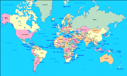 World  2011 on World Map