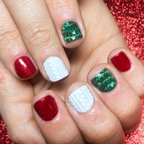 Christmas combo! Decorated trees and sweaters and...