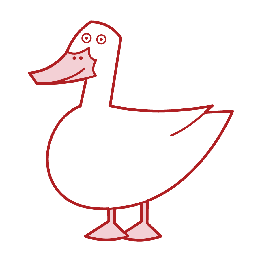 アヒルのイラスト フリーイラスト素材 Kukukeke ククケケ