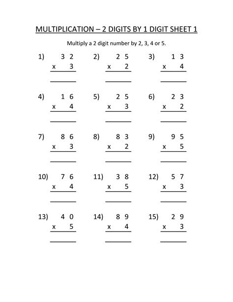 It improves children's academic performance. 3rd grade multiplication worksheets best coloring pages for kids