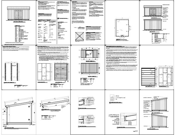 Lean to Shed Plans 12X16