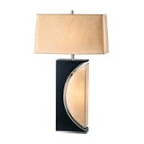 Nova Lighting Half Moon Table Lamp, Dark Brown/Silver/Etruscan Gold